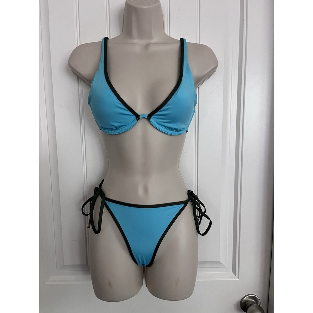 New! VICTORIA'S SECRET Women's‎ SWIMSUIT STRING  BIKINI XS Aqua Olive 574